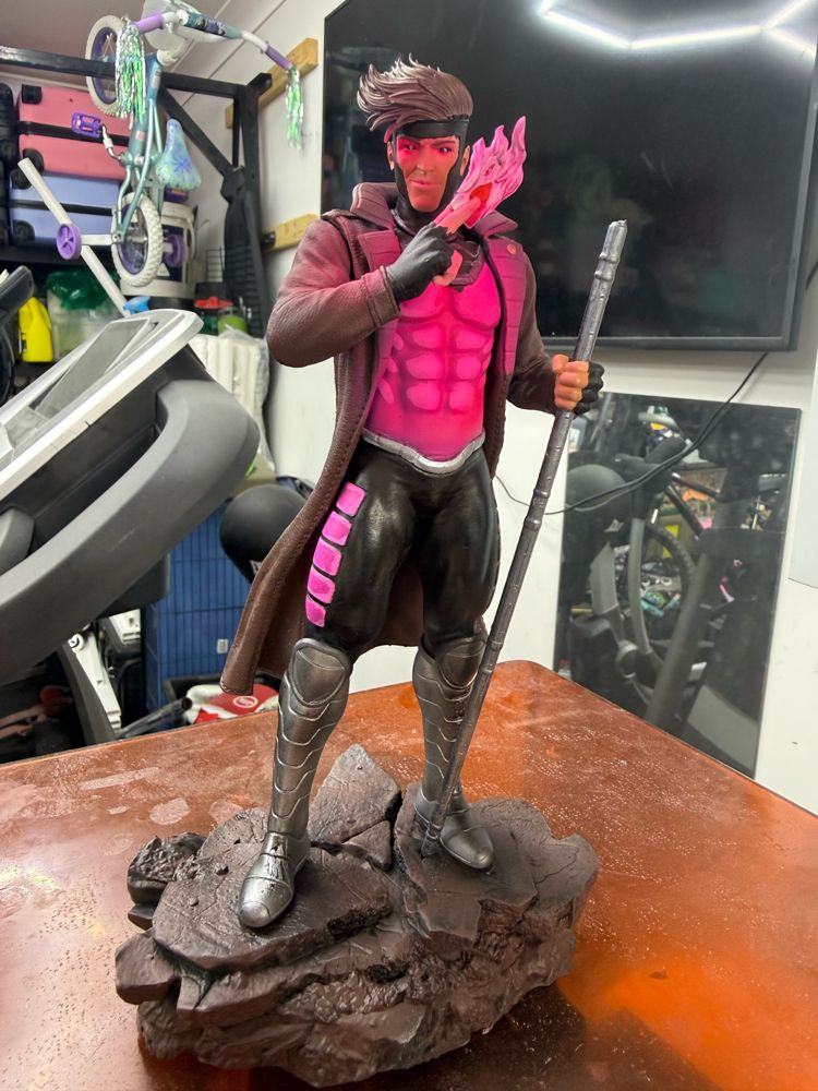 Gambit statue, painted by Brodie